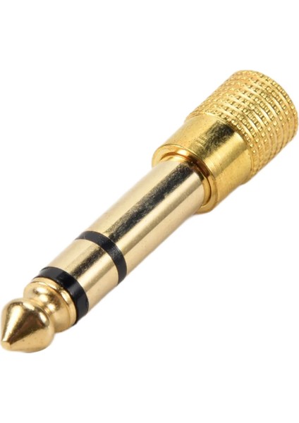 Kulaklık Adaptörü Stereo Altın Fiş 1/4" (6,3 Mm) Erkek Ila 1/8" (3,5 Mm) Dişi (Yurt Dışından)