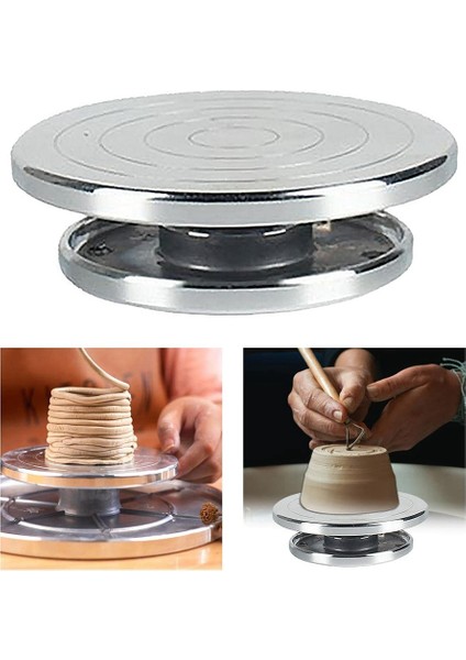 Ağır Hizmet Tipi Heykel Tekerleği Döner Tabla Çömlek Standı Döner Dıy Alet Sanat El Sanatları Model Yapımı Için Platform - 15CM (Yurt Dışından)