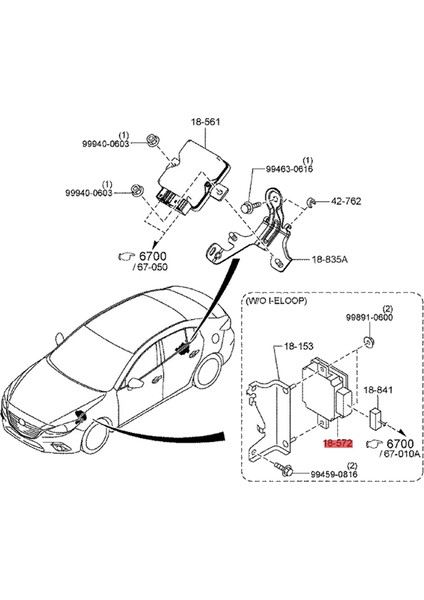 P5E1-18-572 Araba Röleleri Dc / Dönüştürücü Kontrol Ünitesi Cx5 Cx8 Cx9 Axela 2016-2021 P5E118572 (Yurt Dışından)
