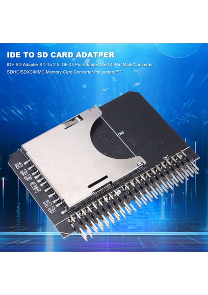 Ide Sd Adaptörü 2.5 44 Pin Kart 44PIN Erkek Dönüştürücü Sdhc/sdxc/mmc Bellek Dizüstü Bilgisayar Için (Yurt Dışından)