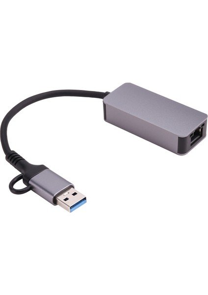 2.5 Gigabit Ethernet Adaptörü Tip-C USB 3.0 - RJ45 Lan 2500MBPS Yüksek Hızlı 2.5g Ağ Kartı Nas Dizüstü Bilgisayar Için (Yurt Dışından)