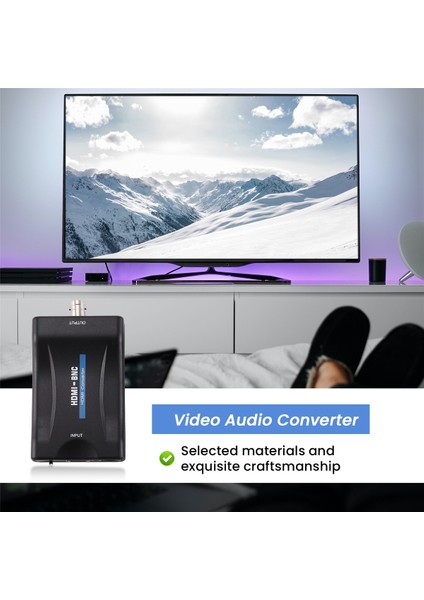 Bnc Video Ses Dönüştürücü Adaptörüne Uyumlu Pal/ntsc USB Güç Kablosu ile (Yurt Dışından)