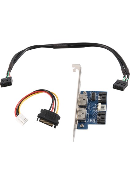 Çift Portlu Sata'dan 5V 12V'A Güç Üzerinden Esata USB Adaptörü Genişletme Dönüştürücü Kartı 2,5 Inç 3,5 Sabit Diski Bağlayın (Yurt Dışından)