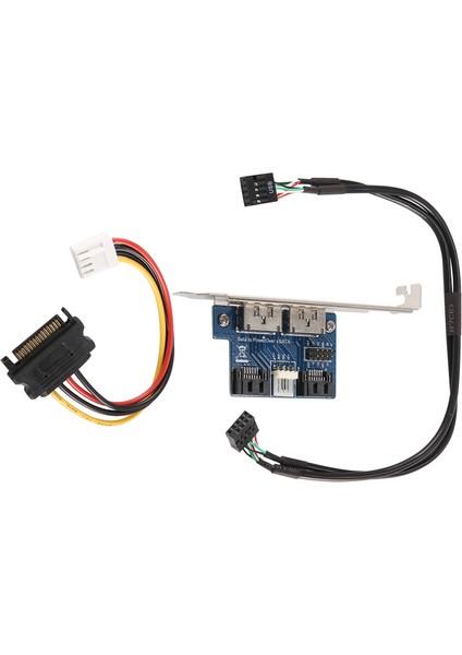 Çift Portlu Sata'dan 5V 12V'A Güç Üzerinden Esata USB Adaptörü Genişletme Dönüştürücü Kartı 2,5 Inç 3,5 Sabit Diski Bağlayın (Yurt Dışından)