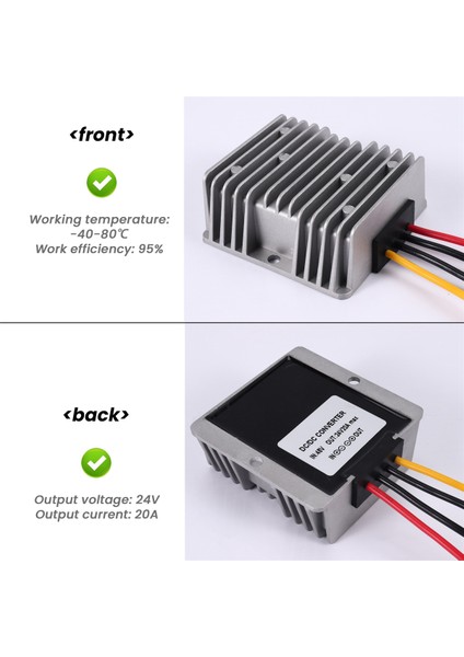 48V Dc-Dc Dönüştürücü 24V 20A Güç Kaynağı Dönüştürücü Buck Regülatörü Voltaj Trafosu (Yurt Dışından)