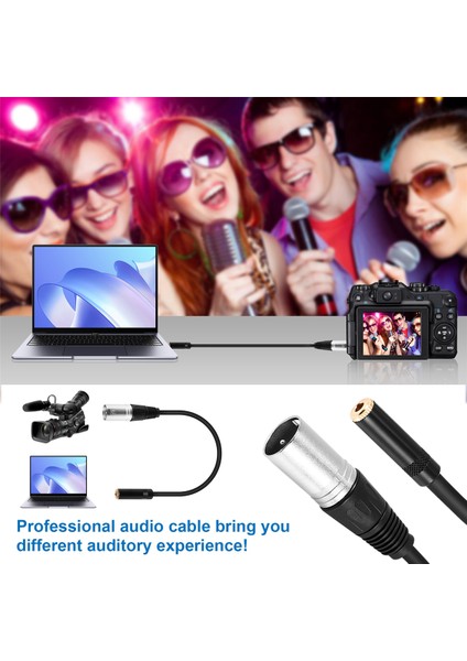 0. Tel 3 Pin Xlr Erkek - 3.5mm Dişi Ses Konnektörü Stereo Mikrofon Adaptörü (Yurt Dışından)