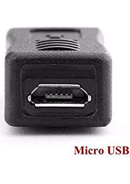 Micro-Usb Erkek - Mini USB Dişi Adaptör T-Port Fiş Konnektörü (Yurt Dışından)