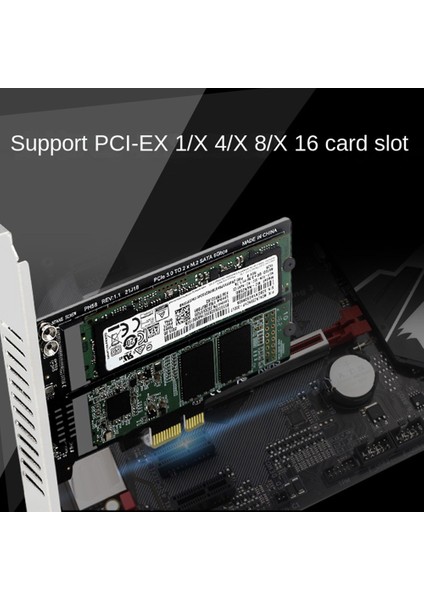 PH58 2 x M2 Sata - Pcıe Adaptör Kartı Çift Disk Ekran Ayırıcı Genişletme Pcıe X1 Ngff SSD (Yurt Dışından)