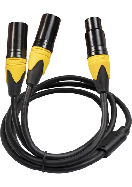 Xlr Ayırıcı Kablo, 3 Pin Dişi Çift Erkek Ses Kablosu Y Dengeli Mikrofon Kablosu Adaptörü (Yurt Dışından)