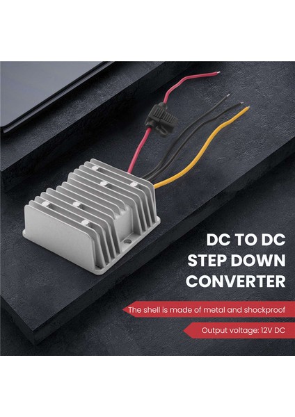 Dc 36V/48V Ila 12V 20A Dönüştürücü Voltaj Regülatörü Redüktör Buck Transformatör Sigortalı Güç (Yurt Dışından)