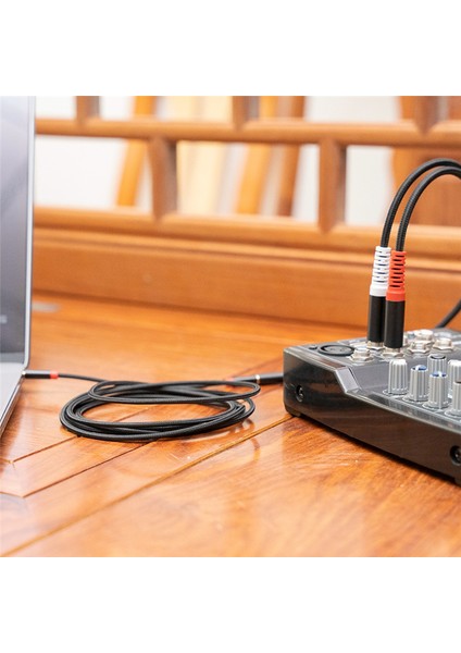 3,5 Mm'den Çift 6,5 Mm'ye Adaptör Ses Aux Kablosu Çift 6,35 1/4 Inç Mono Stereo 1/8 Kablo (Yurt Dışından) fırsatları