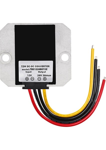 Dc-Dc Transverter 12V Step Up 24V 3A 72W Araba Güç Dönüştürücü Regülatörü Su Geçirmez Evrensel (Yurt Dışından)