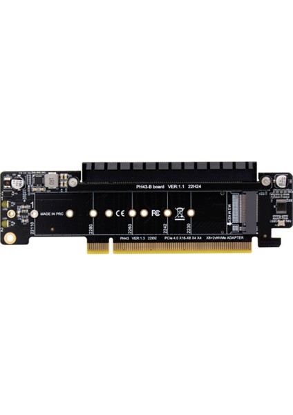 Pcıe4.0 Bölünmüş Genişletme Yükseltici Kartı Pcıe X16 To M.2 Nvme SSD Adaptörü X8+X4+X4 Quad Vroc .2 Nvme Bağlantı Noktası (Yurt Dışından)