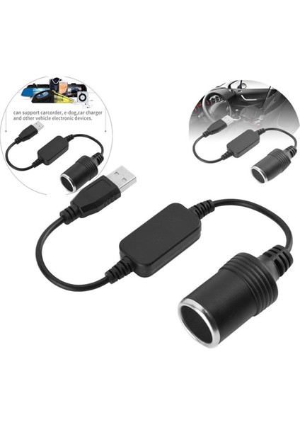 USB 5V - 12V Dönüştürücü, Takograf Için Güç Kaynağı, Çakmak Çakmak Dönüştürücü (Yurt Dışından)
