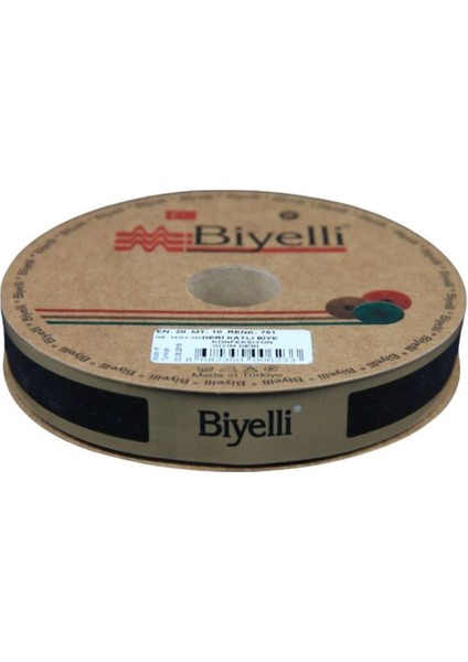 Biye Deri Katlı 751 Siyah 2 cm 25 Metre %100 Polyester