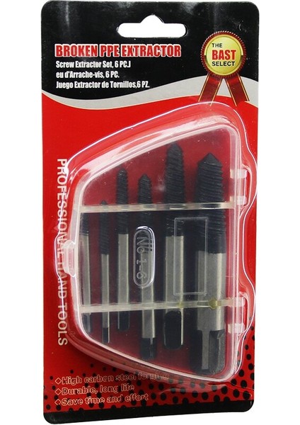 6 Pcs Hasarlı Vida Çıkarıcı Set - Sola Dönen Klavuz Uç GO5060GOK133317