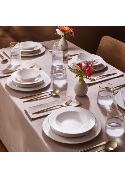 Dome Porselen 24 Parça 6 Kişilik Yemek Takımı