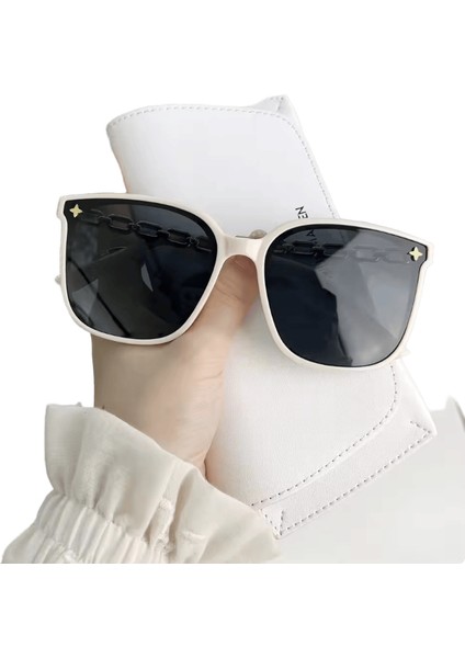 Yeni Küçük Çerçeve Kare Güneş Gözlüğü Kadın Marka Tasarımcı Moda Güneş Gözlükleri Erkek Açık Sürüş Gözlük UV400 Oculos De Sol Lensler Renk: Bej (Yurt Dışından)