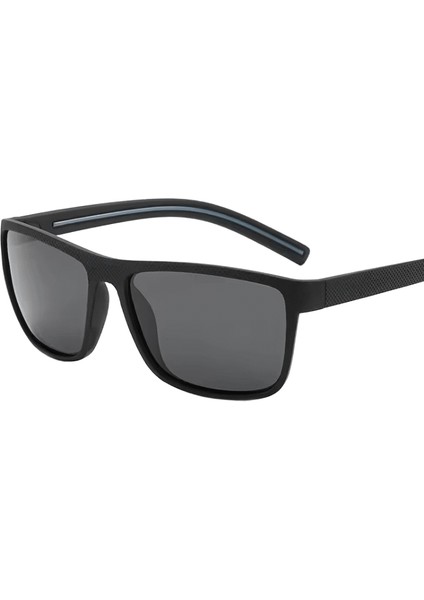 Klasik Moda Polarize Güneş Gözlüğü Erkek Marka Tasarımcı Kare Gözlük Kadın Sürüş Güneş Gözlükleri Erkek Spor UV400 Gafas De Sollens Rengi: C5 / Çerçeve Rengi: Siyah (Yurt Dışından)