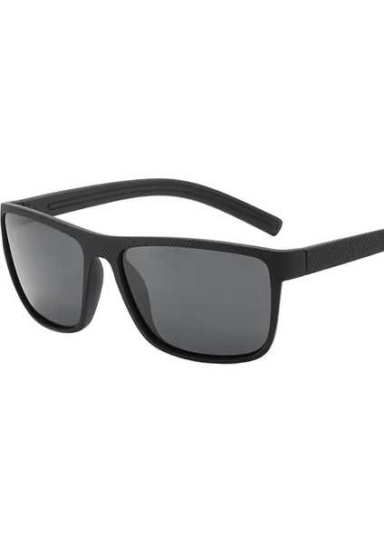 Klasik Moda Polarize Güneş Gözlüğü Erkek Marka Tasarımcı Kare Gözlük Kadın Sürüş Güneş Gözlükleri Erkek Spor UV400 Gafas De Sollens Rengi: C5 / Çerçeve Rengi: Siyah (Yurt Dışından)