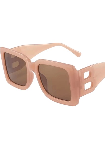 Klasik Siyah Lüks Marka Kadın Güneş Gözlüğü Bayanlar Trendy Tasarımcı Kare Güneş Gözlükleri Retro B-Dekoratif Gölgeler Gözlük UV400LENSES Renk:siyah Leopar (Yurt Dışından)