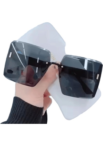 Yeni Vintage Kare Güneş Gözlüğü Kadın Klasik Retro Degrade Ayna Çerçevesiz Güneş Gözlükleri Kadın Modası Çerçevesiz Oculos De Sol Lensler Renk: B / Çerçeve Rengi: 1 Adet (Yurt Dışından)