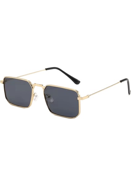 Yüksek Kaliteli Dikdörtgen Güneş Gözlüğü Kadın Metal Çerçeve Gözlük Vintage Marka Kare Güneş Gözlüğü Erkekler Için Shades Kadın Gözlüklens Rengi: 5 / Çerçeve Rengi: Multı (Yurt Dışından)