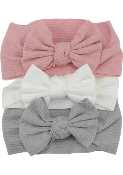 3pcs/lot Örgü Bebek Kafa Bandı Yay Yenidoğan Elastik Yumuşak Naylon Kafa Bantları Bebek Kızı Türban Bebek Saç Aksesuarları Çocuk Başlık Renk: 2 (Yurt Dışından)