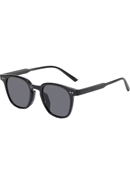 Yeni Vintage Kare Güneş Gözlüğü Kadın Erkek Lüks Marka Küçük Yuvarlak Güneş Gözlükleri Kadın Küçük Gözlük Erkek Kadın Için Oculos De Sol Lensler Renk: Siyah / Çerçeve Rengi: Siyah (Yurt Dışından)