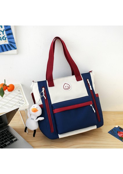 Rahat Büyük Kapasiteli Okul Çantası Ortaokul Lise Öğrencisi Kitap Çantası Sınıf Çantası Kadınlar Için Yüksek Değerli Haberci Çantası (Yurt Dışından)