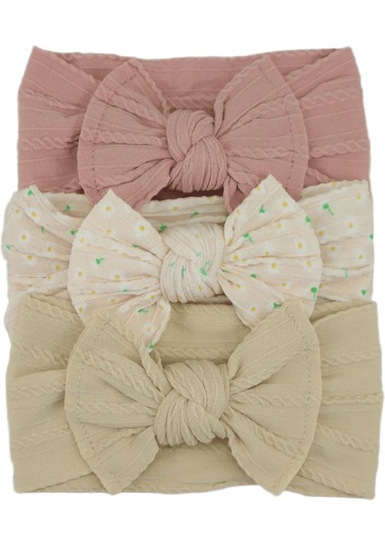 3pcs/set Bebek Kız Kafa Bantları Çok Yaylar Bebek Kafa Bandı Yenidoğan Hediye Elastik Saç Bantları Çocuklar Türban Çocuklar Bebek Saç Aksesuarları Renk: SET031-E16 (Yurt Dışından)