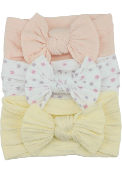 3pcs/set Bebek Kız Kafa Bantları Çok Yaylar Bebek Kafa Bandı Yenidoğan Hediye Elastik Saç Bantları Çocuklar Türban Çocuklar Bebek Saç Aksesuarları: SET031-D2 (Yurt Dışından)