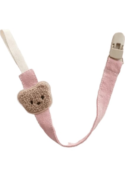 Sevimli Ayı Bebek Emziği Zinciri Klipler Tutucular Önleyici Anti-Damla Zincir Karikatür Diş Çıkarma Klipleri Teether Oyuncak Yatıştırıcı Emzik Kayış Renk: Pembe-Khaki Ayı (Yurt Dışından)