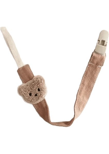 Sevimli Ayı Bebek Emziği Zinciri Klipler Tutucular Önleyici Anti-Damla Zincir Karikatür Diş Çıkarma Klipleri Teether Oyuncak Yatıştırıcı Emzik Kayış Renk: Kahverengi-Khaki Ayı (Yurt Dışından)