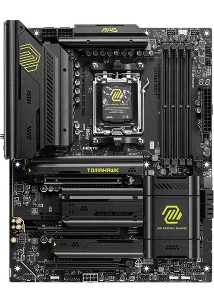 Msı Mag X870 Tomahawk Wıfı Ddr5 8400MT/S 1xhdmı 2xusb4 4xm.2 Atx Am5 (Amd Am5 9000/ 8000/ 7000 Seri Işlemci Uyumlu)