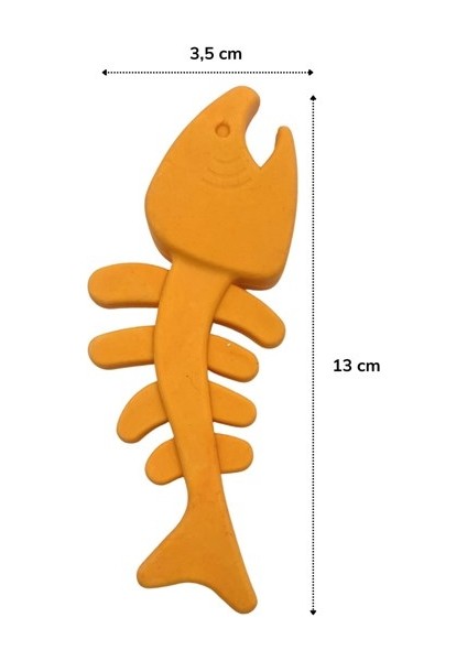 Balık Kemiği İskelet Şekilli Renkli Plastik Kedi Oyuncağı Go50605095500