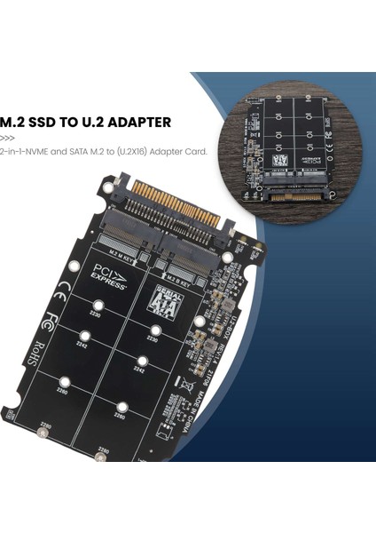 2'si 1 Arada M.2 Nvme Sata U2PCB Nvme SSD Anahtarı Mb'den U.2 SFF-8639 Adaptörü Pcıe M2 Dönüştürücü Masaüstü Bilgisayar Parçaları (Yurt Dışından)