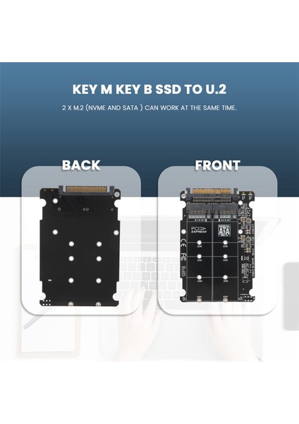 2'si 1 Arada M.2 Nvme Sata U2PCB Nvme SSD Anahtarı Mb'den U.2 SFF-8639 Adaptörü Pcıe M2 Dönüştürücü Masaüstü Bilgisayar Parçaları (Yurt Dışından)
