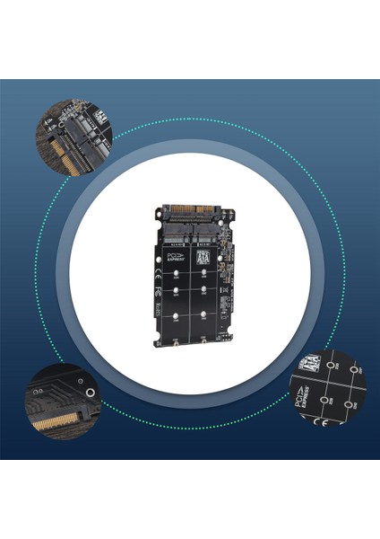 2'si 1 Arada M.2 Nvme Sata U2PCB Nvme SSD Anahtarı Mb'den U.2 SFF-8639 Adaptörü Pcıe M2 Dönüştürücü Masaüstü Bilgisayar Parçaları (Yurt Dışından)