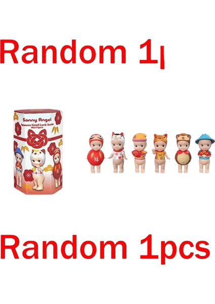Sonny Angel Kör Kutu Karakter Melek Iyi Şanslar Serisi Anime Karakter Süslemeleri Bebek Noel Hediyeleri Masa Üstü Süslemeleri Renk: Rastgele 4 Adet (Yurt Dışından)