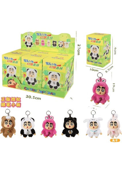 Otantik Crayon Shin Chan Peluş Kör Kutu Bebek Kör Kutu Karikatür Anime Çevre Masaüstü Süs Anahtarlık Çocuk Oyuncak Hediyerenk: Rastgele 1 Adet Kolye (Yurt Dışından)