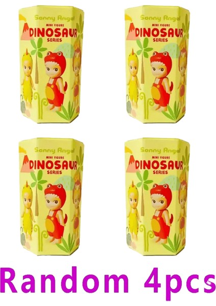 Sonny Angel Kör Kutu Dinozor Hippers Serisi Anime Figürleri Süsler Seul Çilek Bebek Hayranları Çocuk Noel Hediyeleri Renk: Rastgele 4 Adet (Yurt Dışından)