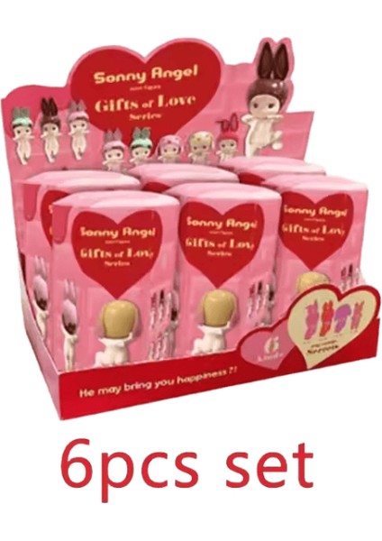 Sonny Angel Hippers Blind Box Gifts Of Love Serie Anime Figürler Oyuncaklar Sevimli Çocuklar Karikatür Noel Hediyeleri Doğum Günü Hediyesi Renk: 6 Adet Set (Yurt Dışından)