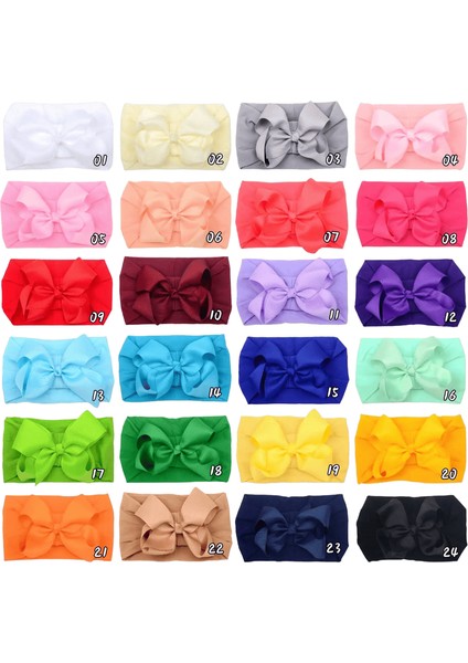 24 Pcs Bım Bıyl Buws Kaptan Bantlar Naylon Saç Bantları Şerit Bebek Bebekler Için Elastik Saç Aksesuarları Yeni Doğanlar ve Kidscolor: 24 Molors-6in (Yurt Dışından)