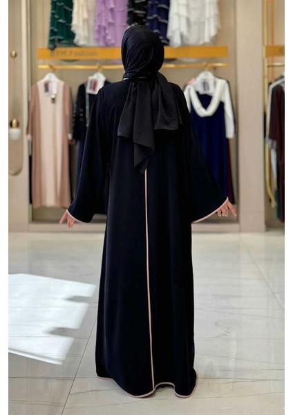 Önden Bağlama Detaylı Abaya 70005 Siyah fiyatları