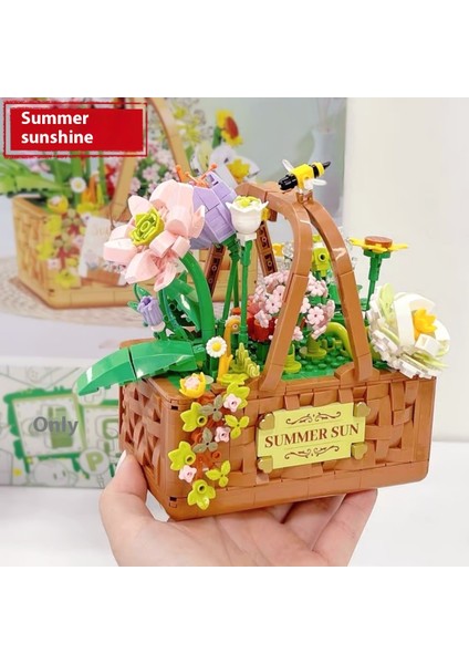 Çiçek Blok Maket Puzzle Yapboz Hediyelik El Yapımı Süs (Yurt Dışından)