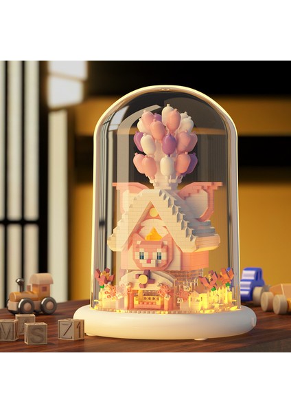 Yeni Yaratıcı Yapı Taşları Buket Ahşap Evler Monte Puzzle Çocuk Oyuncakları Süsler Hediye (Yurt Dışından)