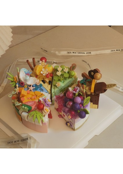 Çiçek Yapı Taşları Perpetual Çiçek Puzzle Oyuncak Dekorasyon Doğum Günü Hediyesi (Yurt Dışından)