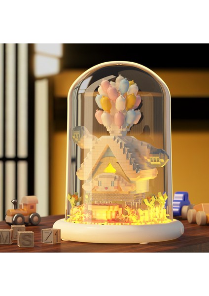 Yeni Yaratıcı Yapı Taşları Buket Ahşap Evler Monte Puzzle Çocuk Oyuncakları Süsler Hediye (Yurt Dışından)