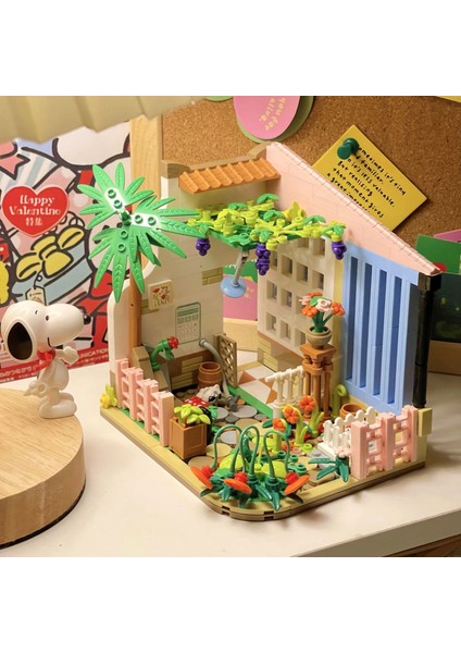 Yeni Monte Edilmiş Puzzle Yapı Taşları Buket Oyuncak Dekorasyon Hediyesi (Yurt Dışından)